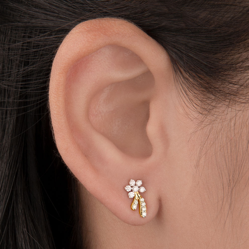 14K Rose Gold Diamond Earrings - 0.26ct SI-IJ