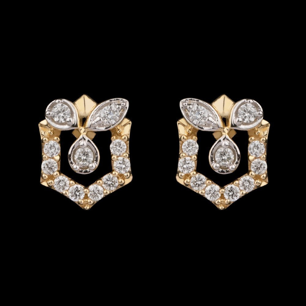 14K Yellow Gold Diamond Earrings - 0.25ct SI-GH