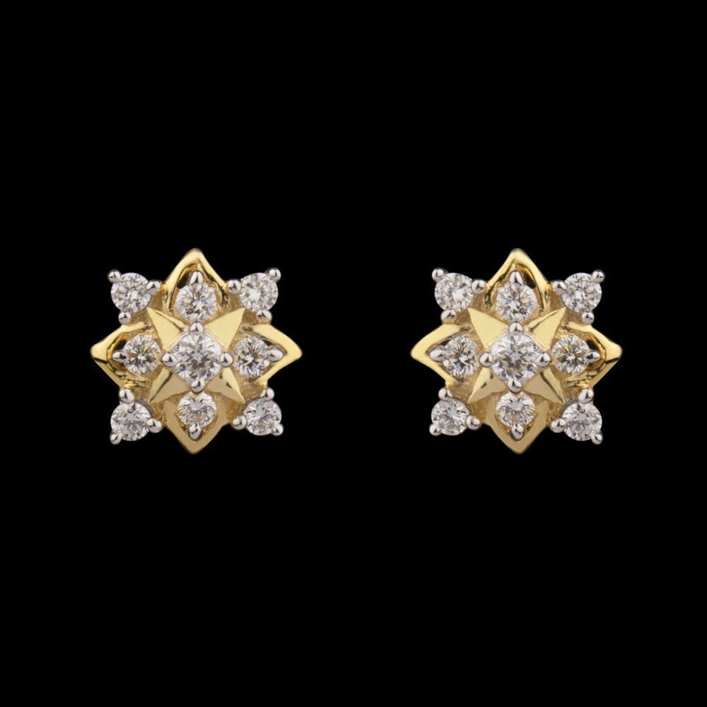 14K Yellow Gold Diamond Earrings - 0.23ct SI-GH