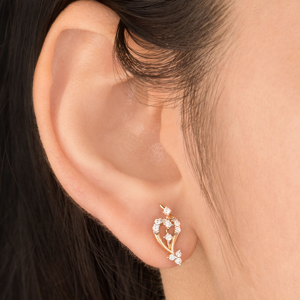14K Yellow Gold Diamond Earrings - 0.21ct VS-SI-GH