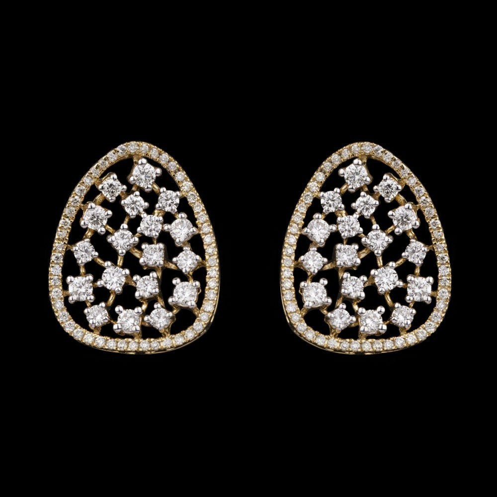 14K Yellow Gold Diamond Earrings - 1.15ct SI-HIJ