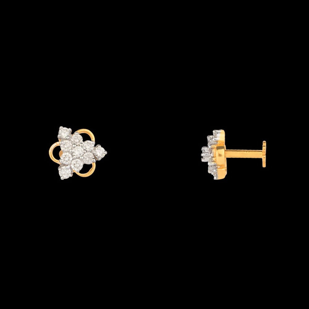 18K Yellow Gold Diamond Nosepin - 0.181ct VS-GH