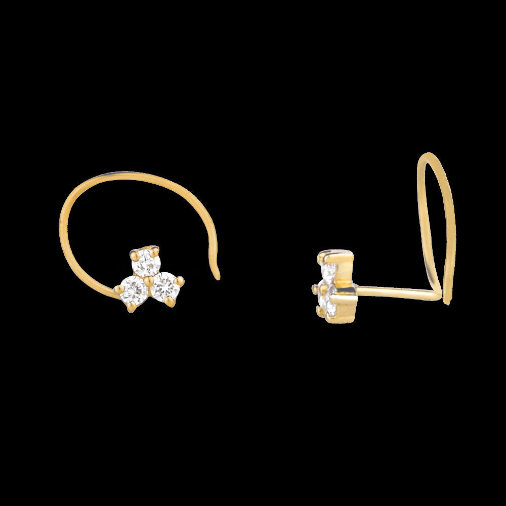 14K Yellow Gold Diamond Nosepin - 0.08ct VS-HI