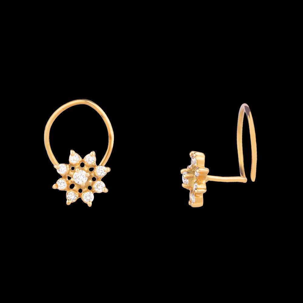 14K Yellow Gold Diamond Nosepin - 0.06ct VS-GH