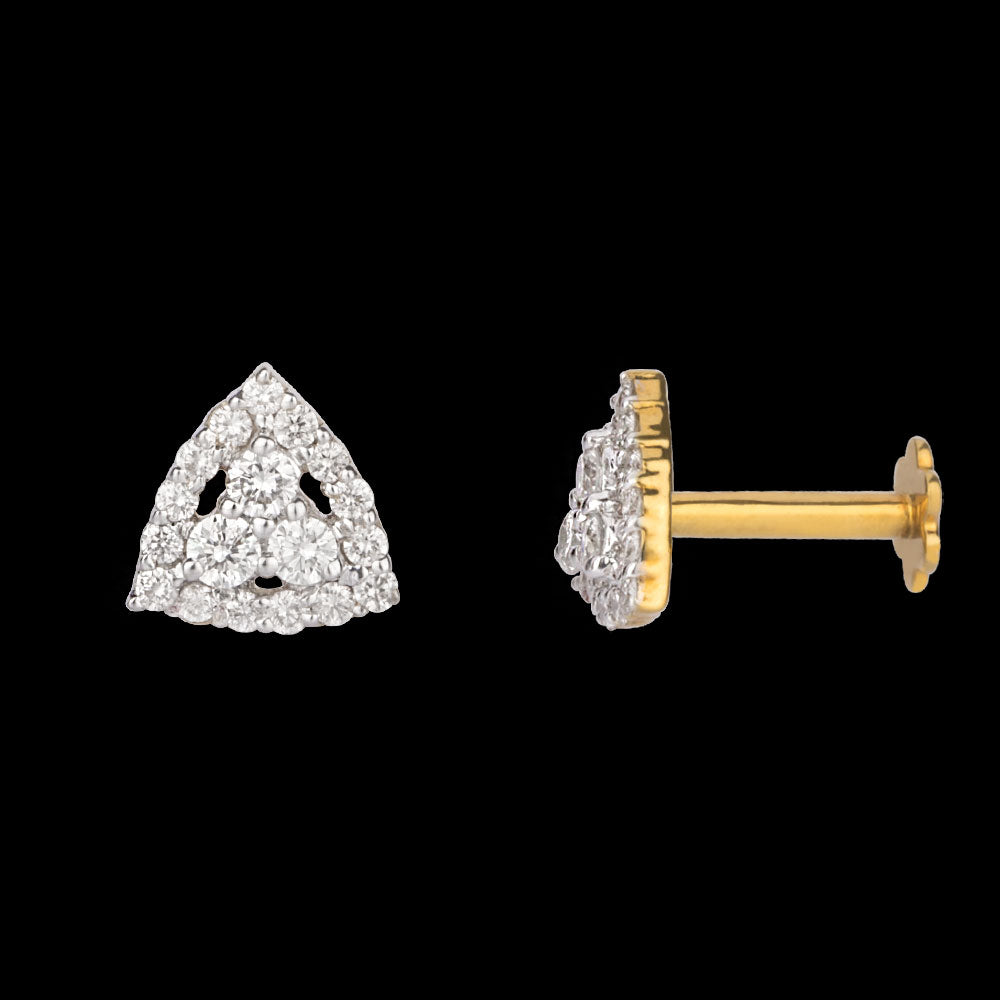 18K Yellow Gold Diamond Nosepin - 0.13ct VVS-VS-IJ