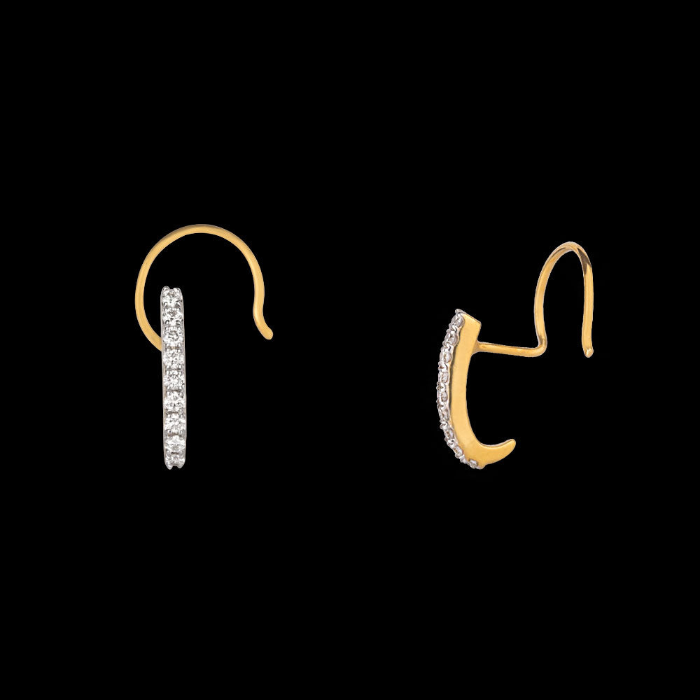 18K Yellow Gold Diamond Nosepin - 0.062ct VVS-VS-IJ
