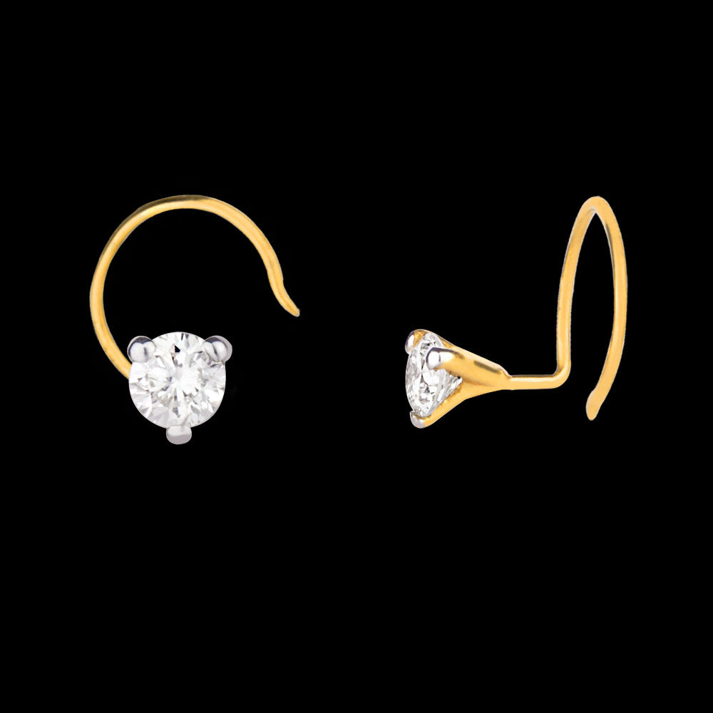 14K Yellow Gold Diamond Nosepin - 0.08ct VS-GH