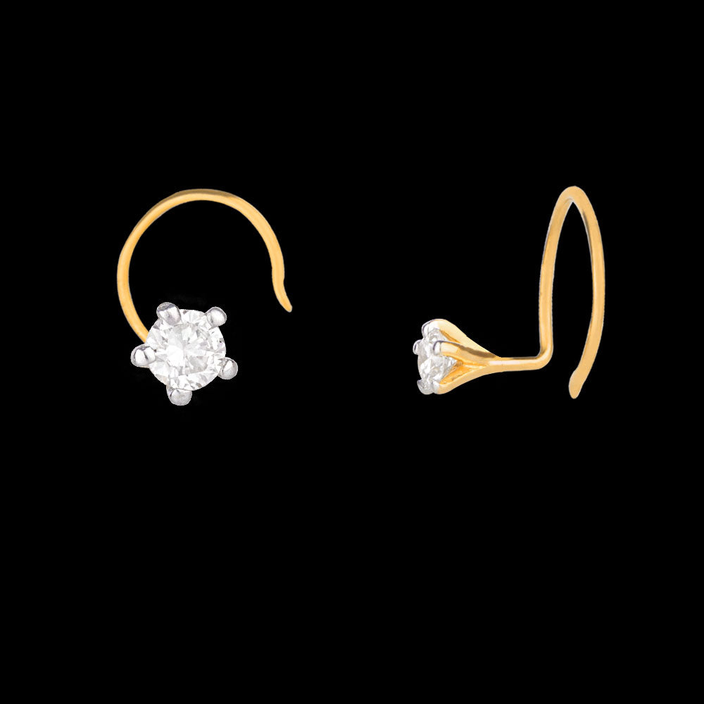 14K Yellow Gold Diamond Nosepin - 0.08ct SI-FG