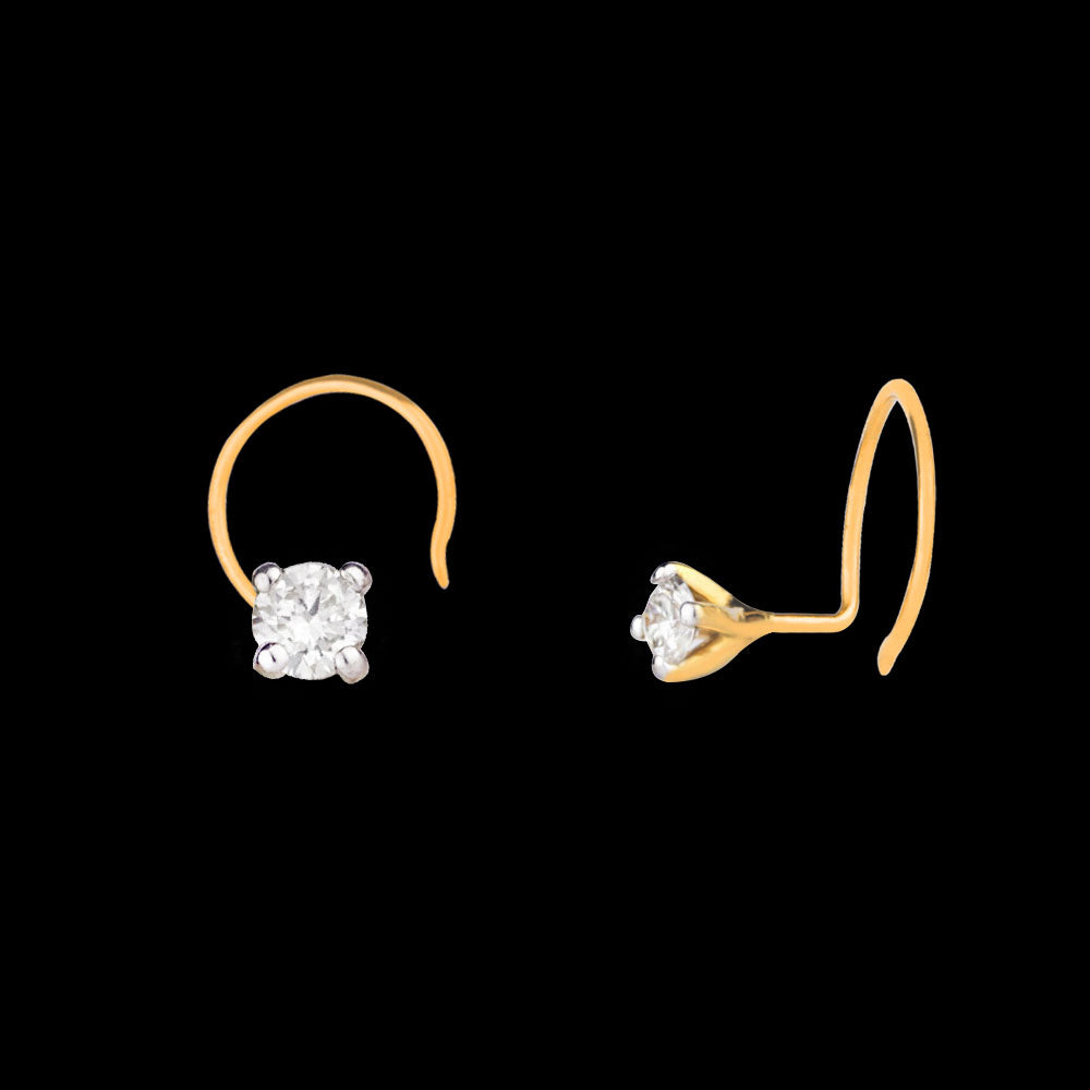 14K Yellow Gold Diamond Nosepin - 0.07ct SI-FG