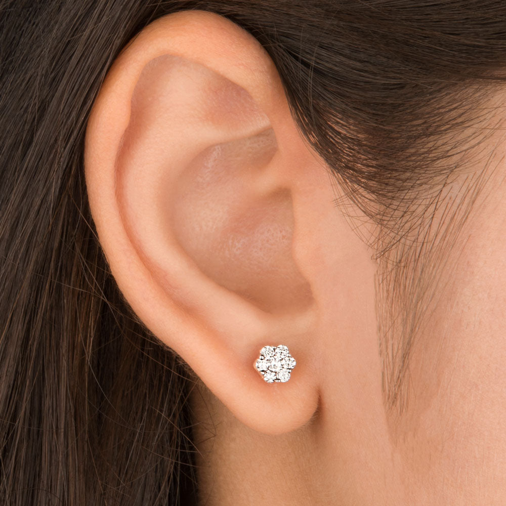 14K Yellow Gold Diamond Earrings - 0.45ct SI-IJ