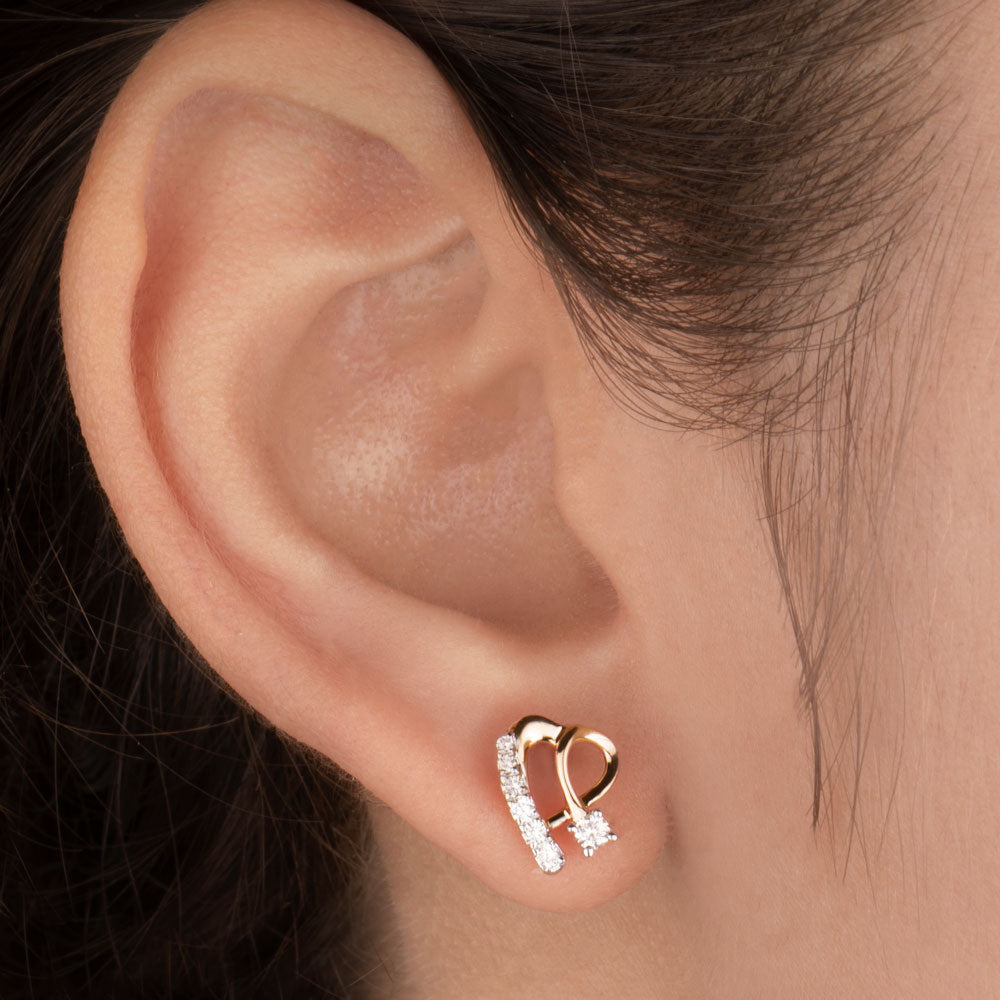 14K Yellow Gold Diamond Earrings - 0.22ct VS-GH