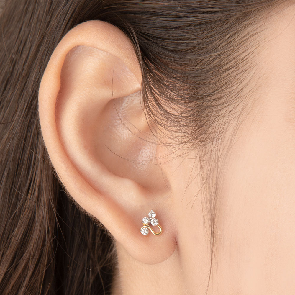 14K Yellow Gold Diamond Earrings - 0.21ct VVS-VS-GH