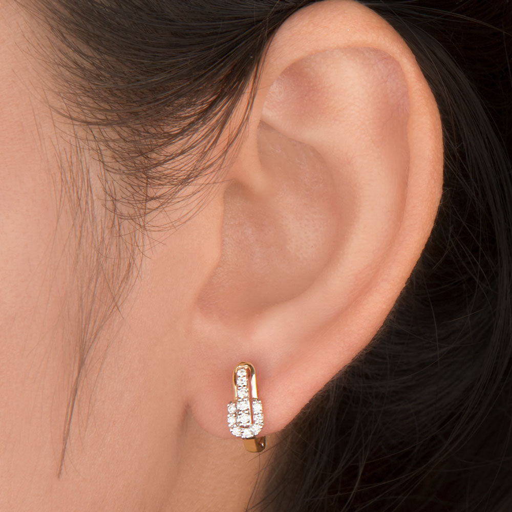 14K Yellow Gold Diamond Earrings - 0.23ct VVS-VS-GH
