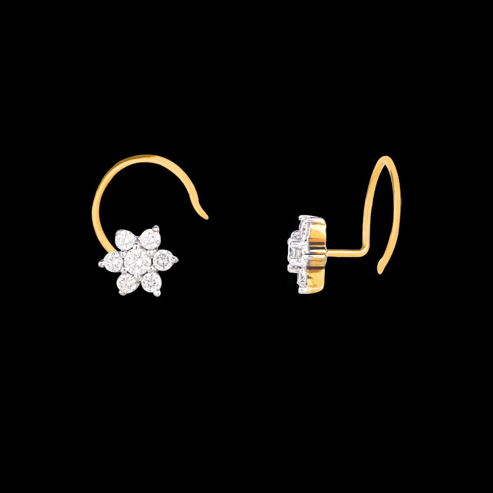 14K Yellow Gold Diamond Nosepin - 0.15ct VS-HI