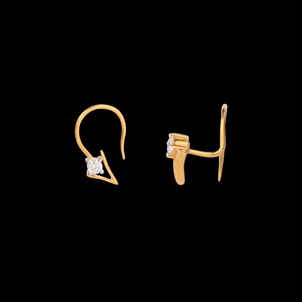 14K Yellow Gold Diamond Nosepin - 0.06ct I1-GH