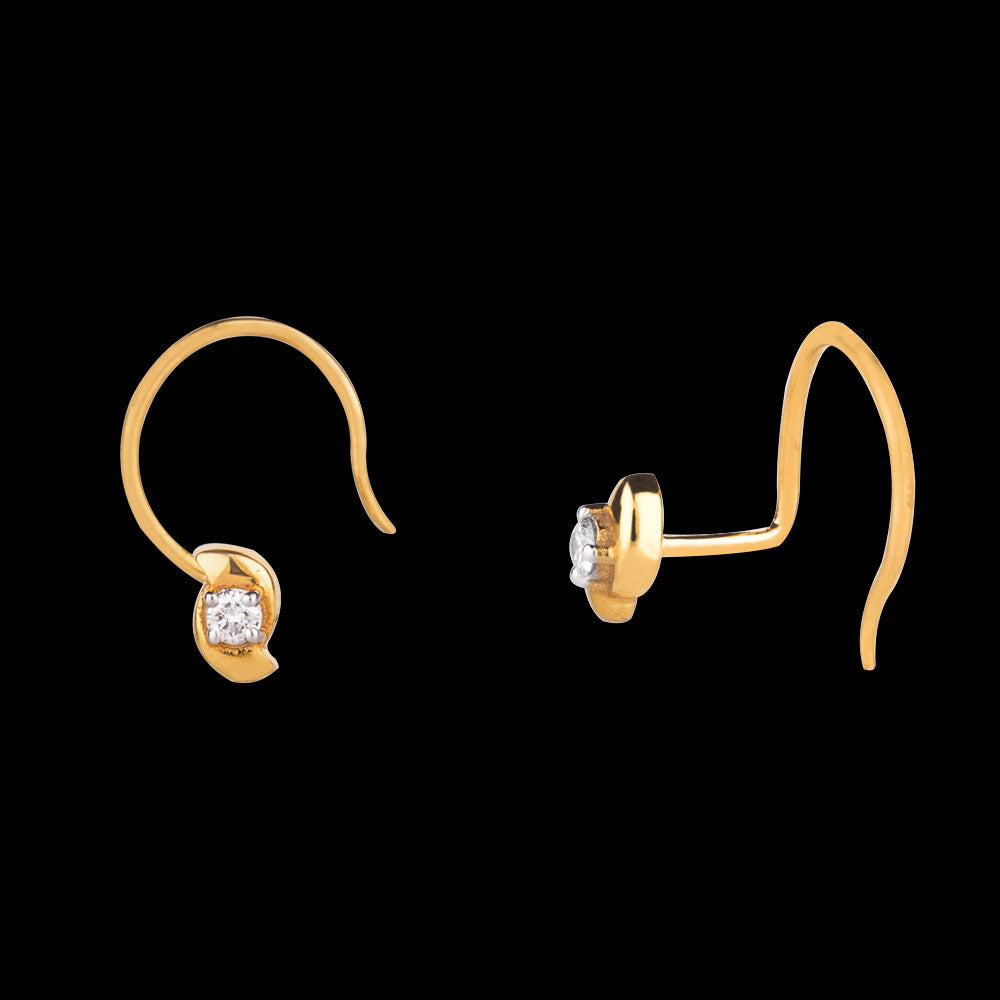 14K Yellow Gold Diamond Nosepin - 0.05ct VS-GH