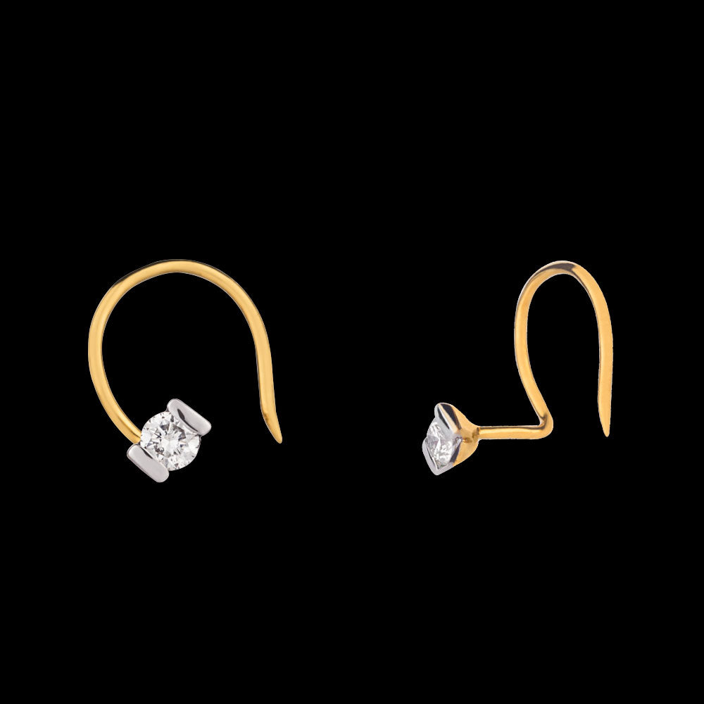 14K Yellow Gold Diamond Nosepin - 0.07ct SI-GH