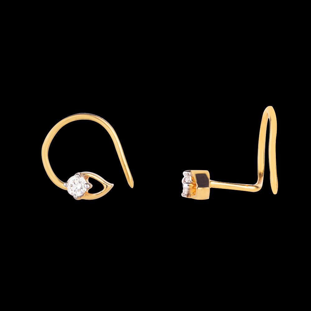 14K Yellow Gold Diamond Nosepin - 0.04ct VS-GH