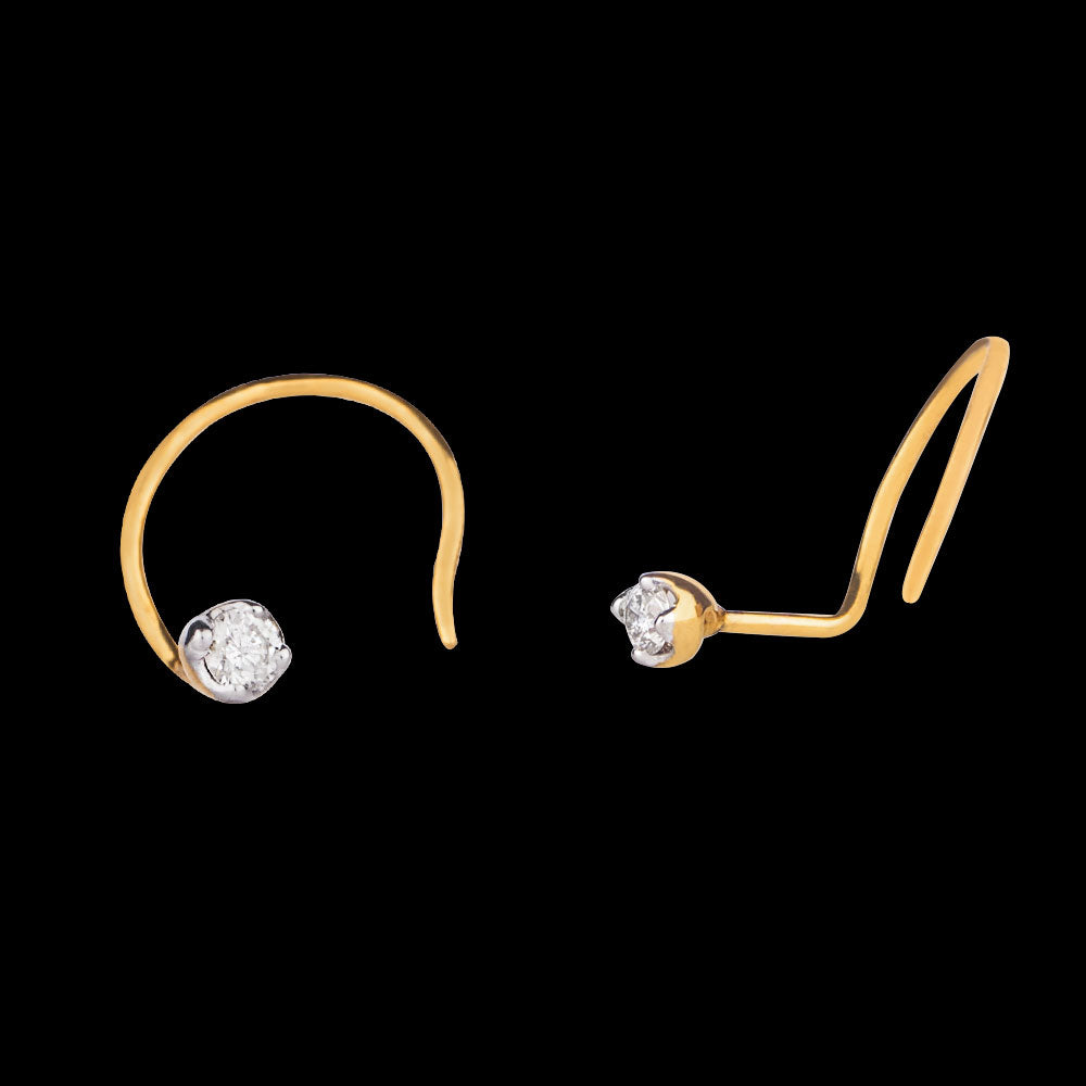 14K Yellow Gold Diamond Nosepin - 0.04ct SI-GH