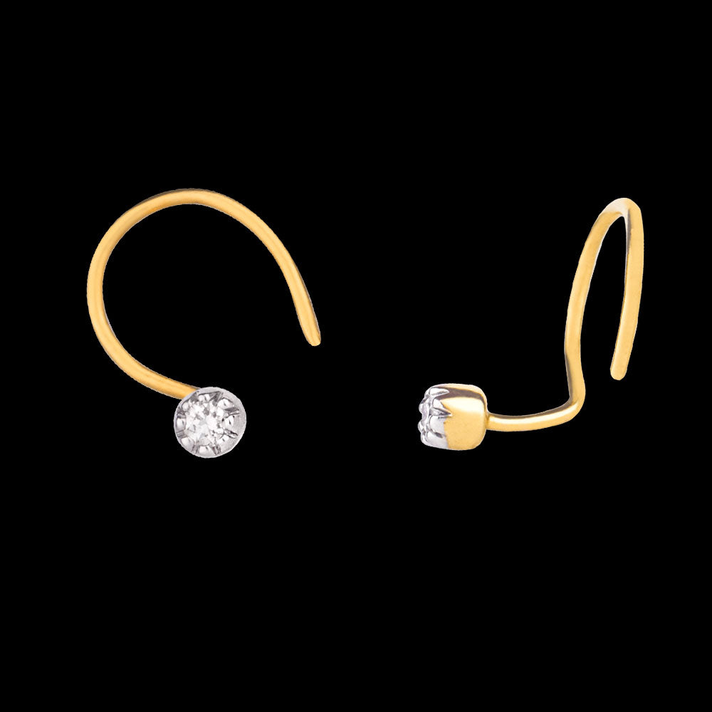 14K Yellow Gold Diamond Nosepin - 0.02ct SI-GH