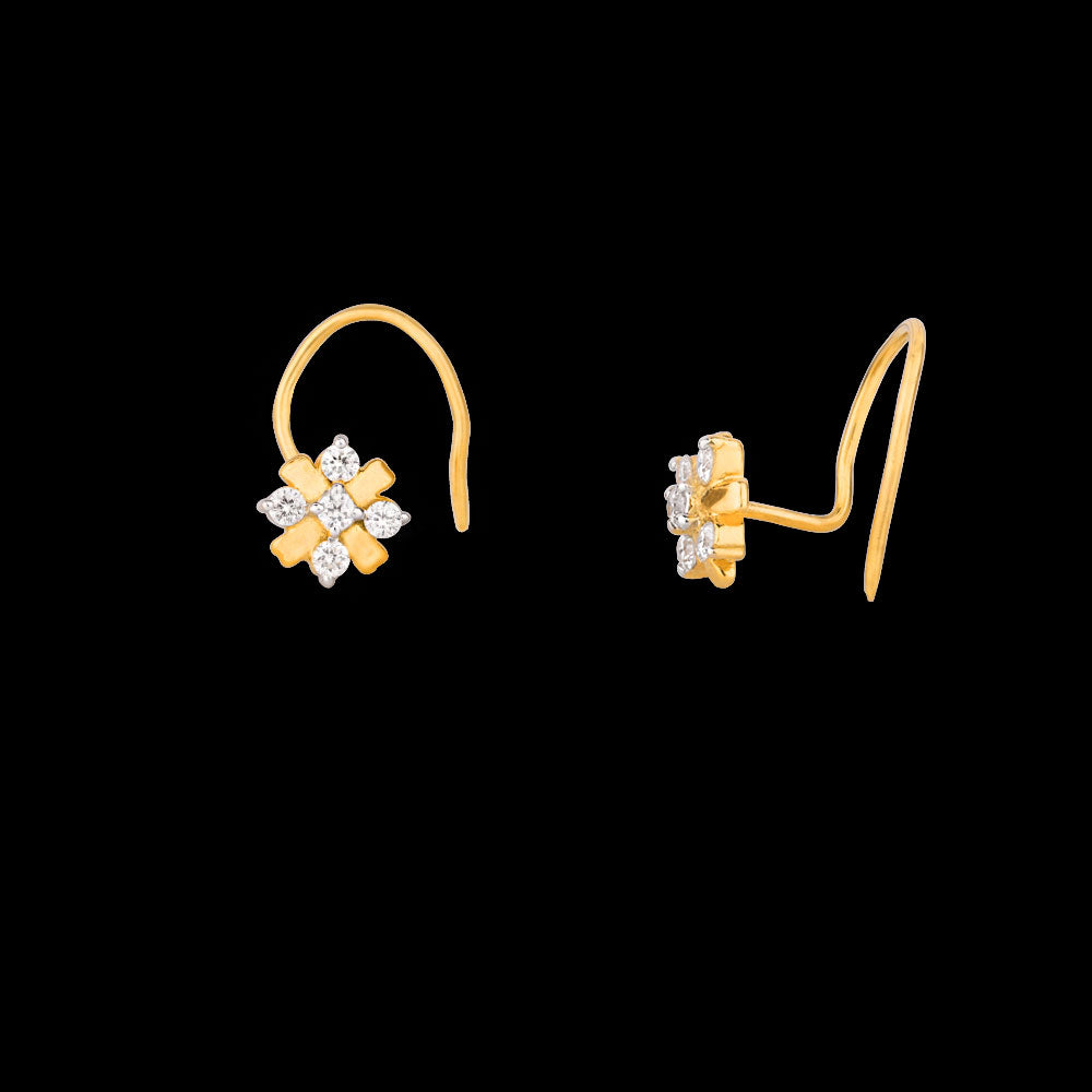 14K Yellow Gold Diamond Nosepin - 0.09ct VS-GH