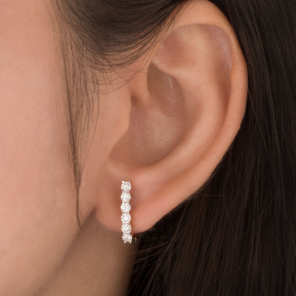 14K Yellow Gold Diamond Earrings - 0.78ct VS-GH