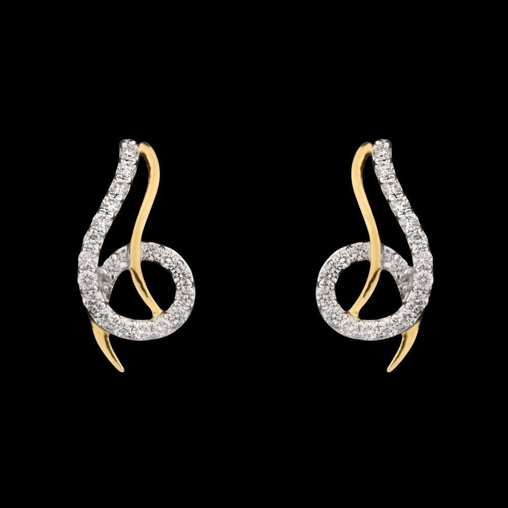 14K Yellow Gold Diamond Earrings - 0.31ct VVS-VS-GH