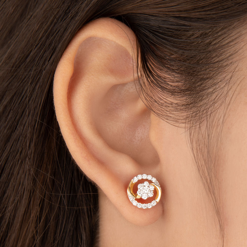 14K Yellow Gold Diamond Earrings - 0.52ct VVS-VS-GH