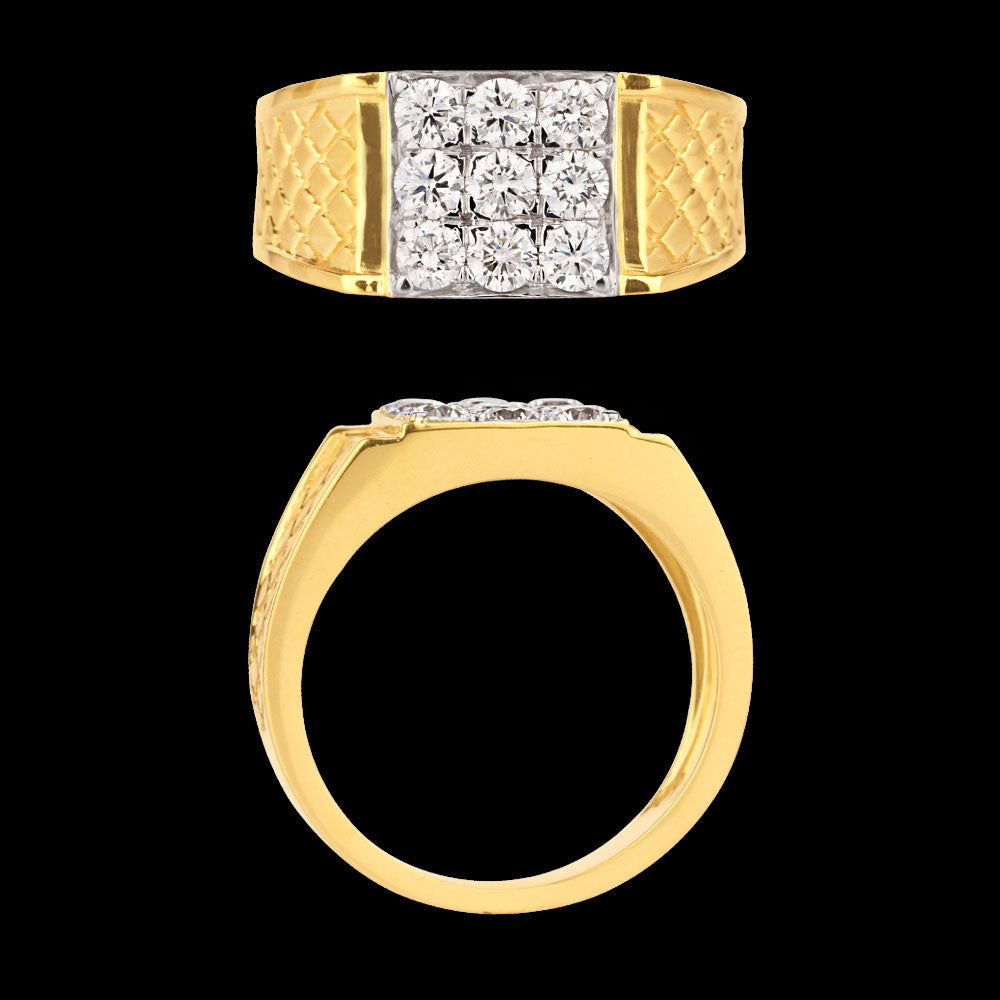 18K Yellow Gold Diamond Jewellery - 0.986ct VVS-VS-HI