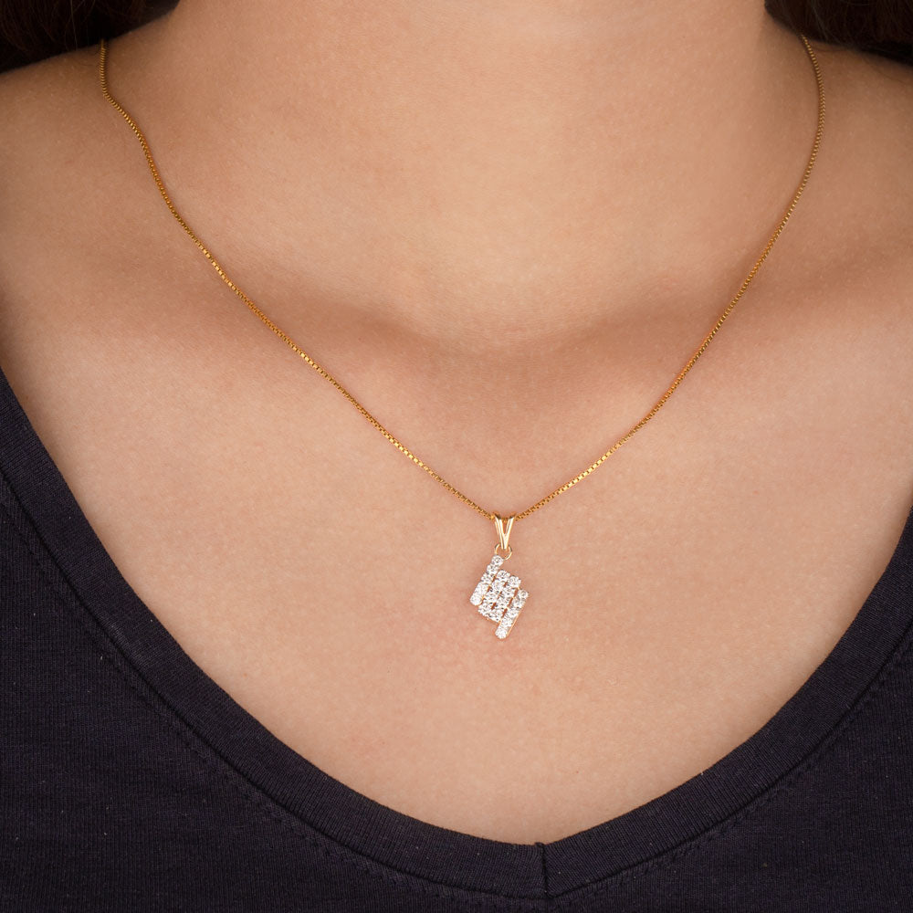 18K Yellow Gold Diamond Pendant - 0.53ct VVS-VS-GH