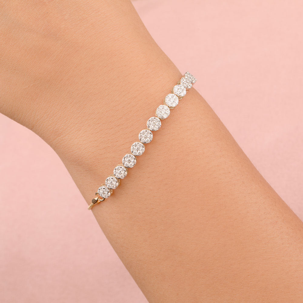 18K White Gold Diamond Bracelet - 1.882ct VVS-VS-GH