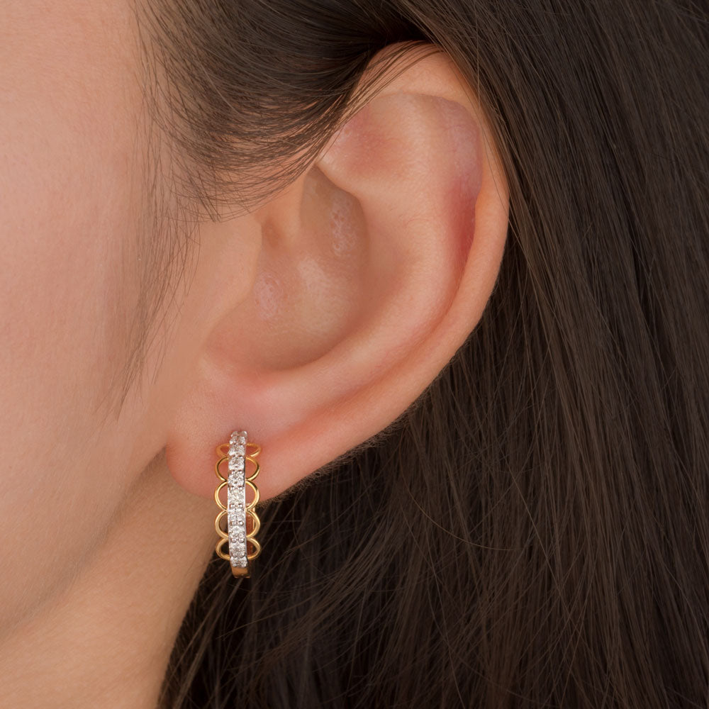 14K Yellow Gold Diamond Earrings - 0.5ct VVS-VS-GH