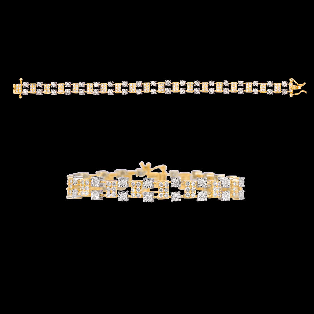 14K Rose Gold Diamond Bracelet - 2.54ct VVS-VS-GH