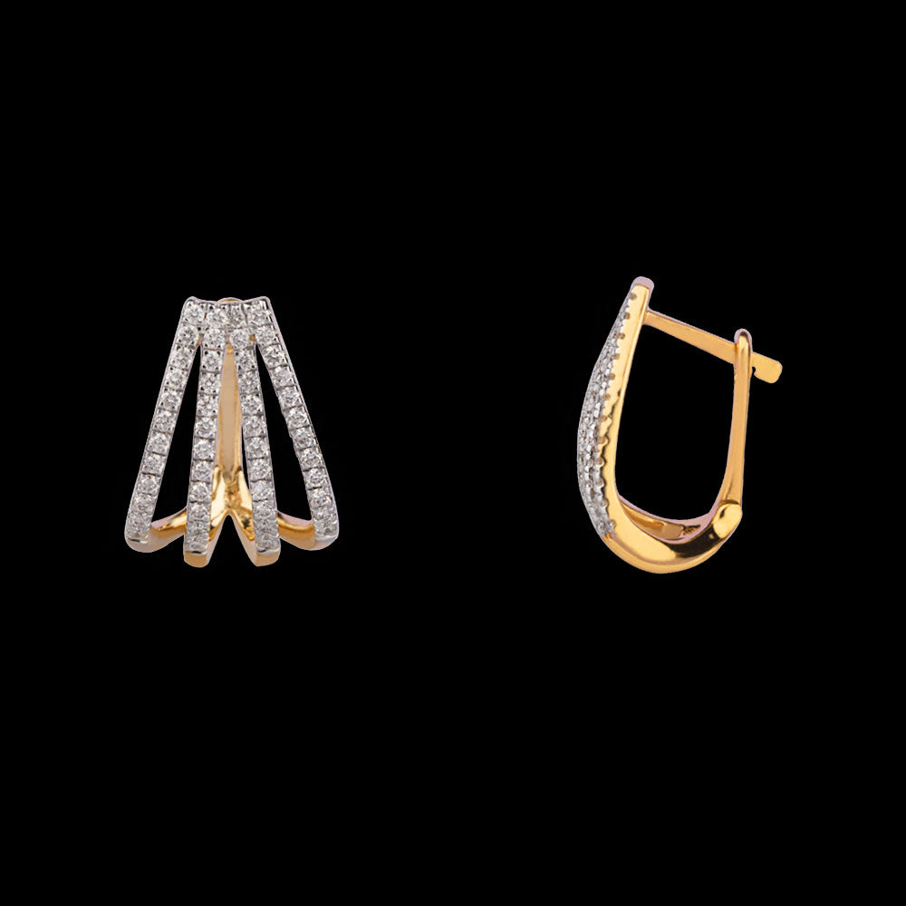 14K Yellow Gold Diamond Earrings - 0.49ct VS-SI-FG