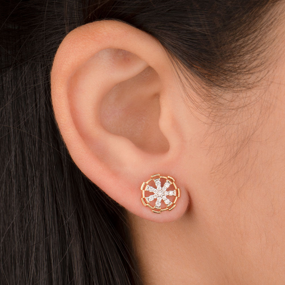 14K Yellow Gold Diamond Earrings - 0.23ct VS-SI-FG