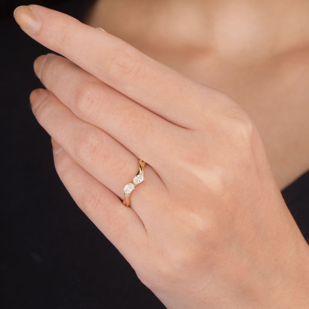18K Yellow Gold Diamond Ring - 0.225ct VVS-VS-GH