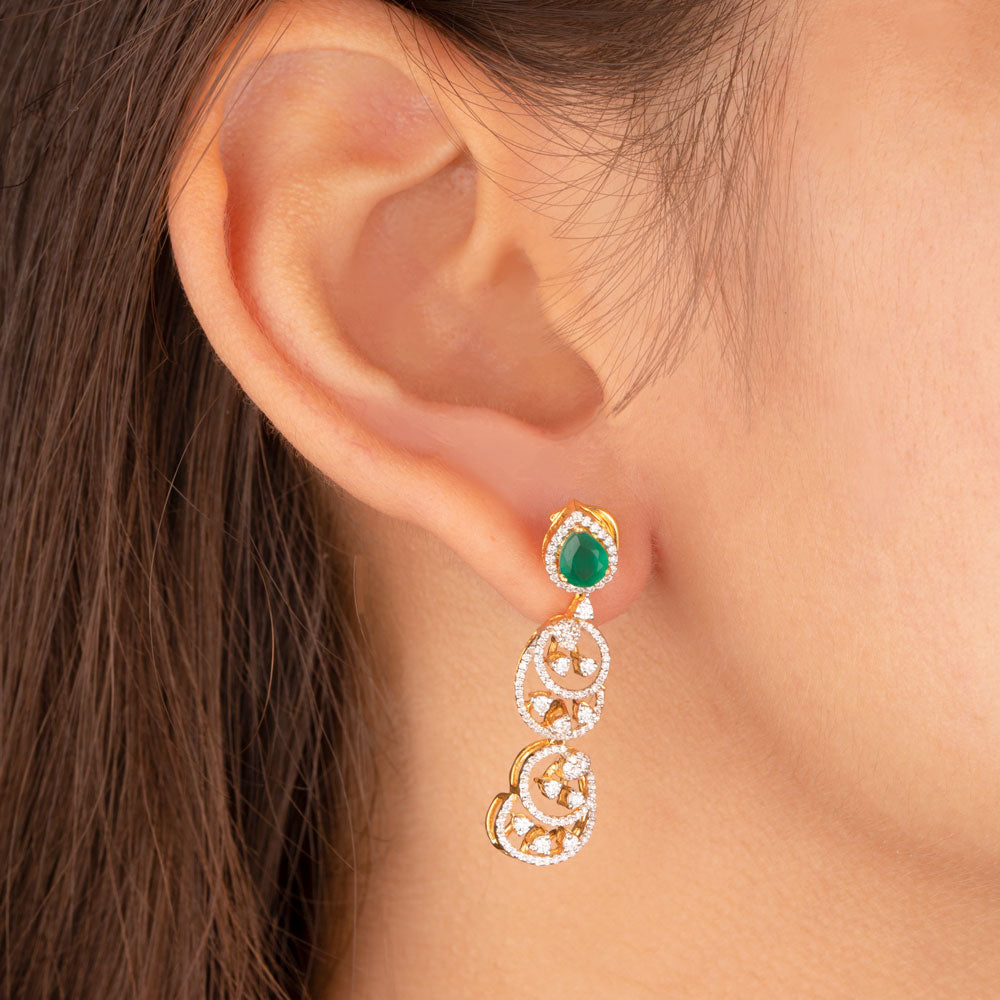 18K Yellow Gold Diamond Jewellery - 0.64ct VVS-VS-GH with Colour Stones