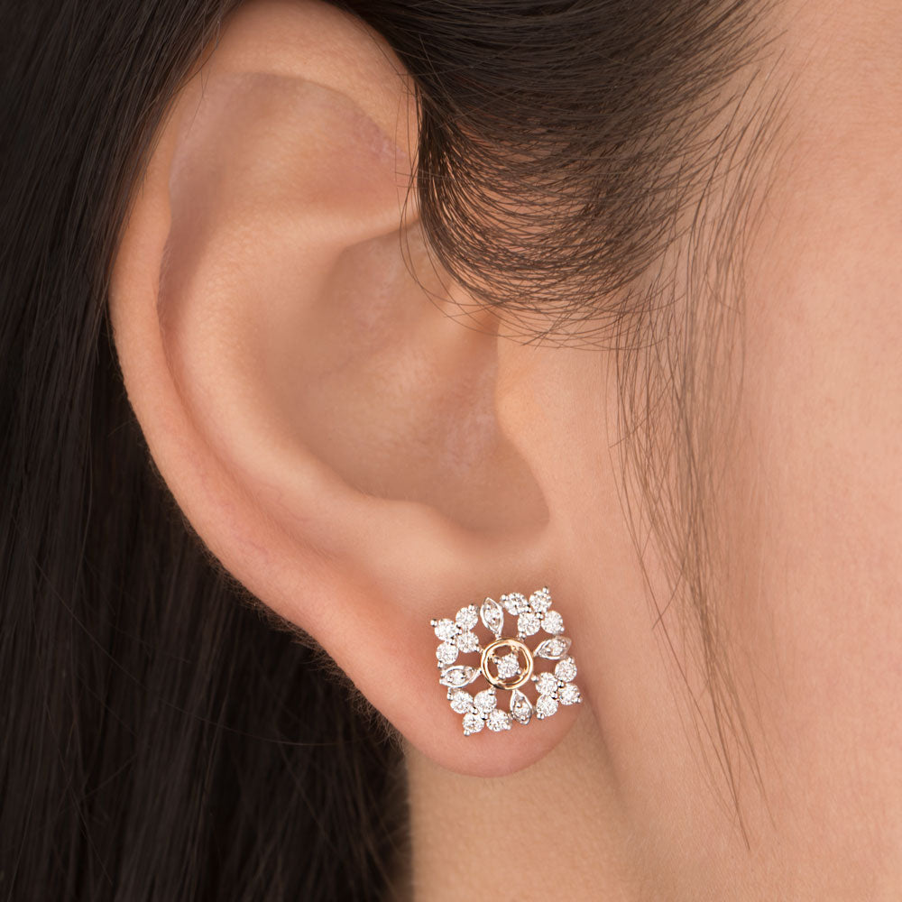 18K Yellow Gold Diamond Earrings - 0.663ct VVS-VS-GH