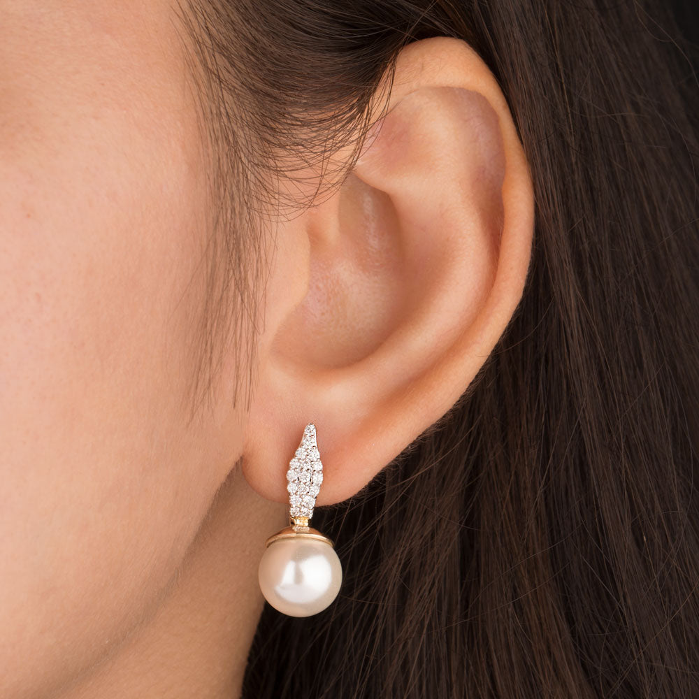 14K Yellow Gold Diamond Earrings - 0.383ct VVS-VS-EF with Colour Stones