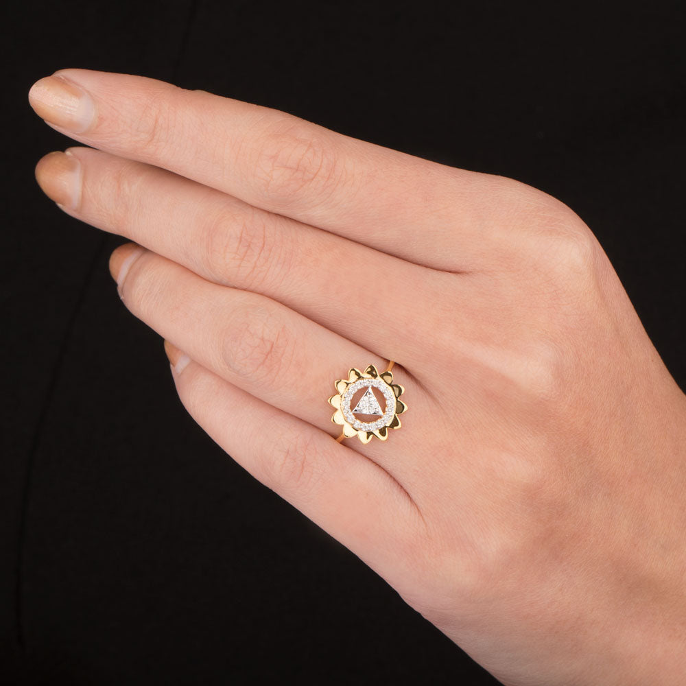 18K Yellow Gold Diamond Ring - 0.213ct VVS-VS-GH