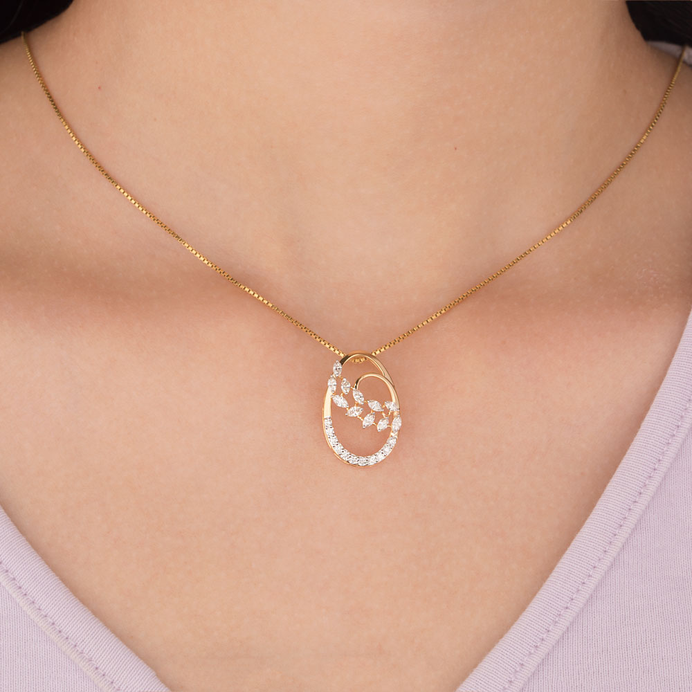 18K Yellow Gold Diamond Pendant - 0.575ct VVS-VS-HI