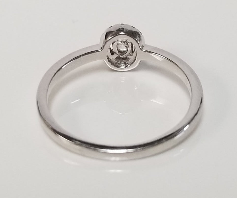 1 CT Oval Cut Diamond 925 Sterling Silver Wedding Promise Halo Ring