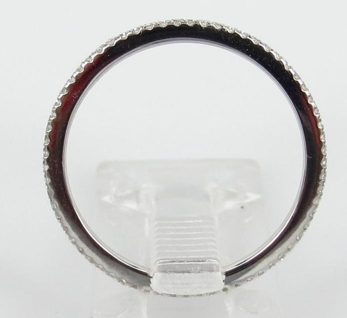 0.20 CT Round Cut Diamond 925 Sterling Silver Wedding Anniversary Band Ring