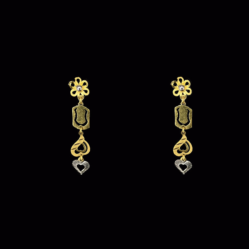 Exuberant light weight Traditional Meenakari 22k Gold earrings