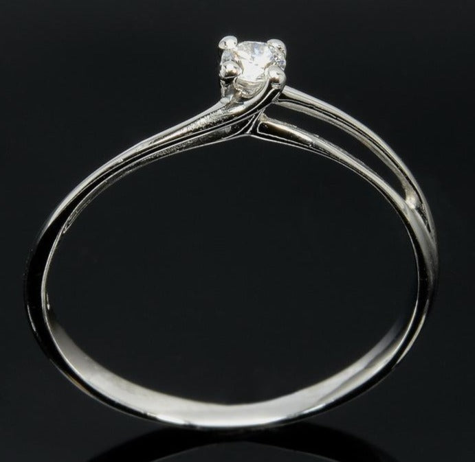 0.25 CT Round Cut Diamond 925 Sterling Silver Women Solitaire Anniversary Ring Birthday Gift For