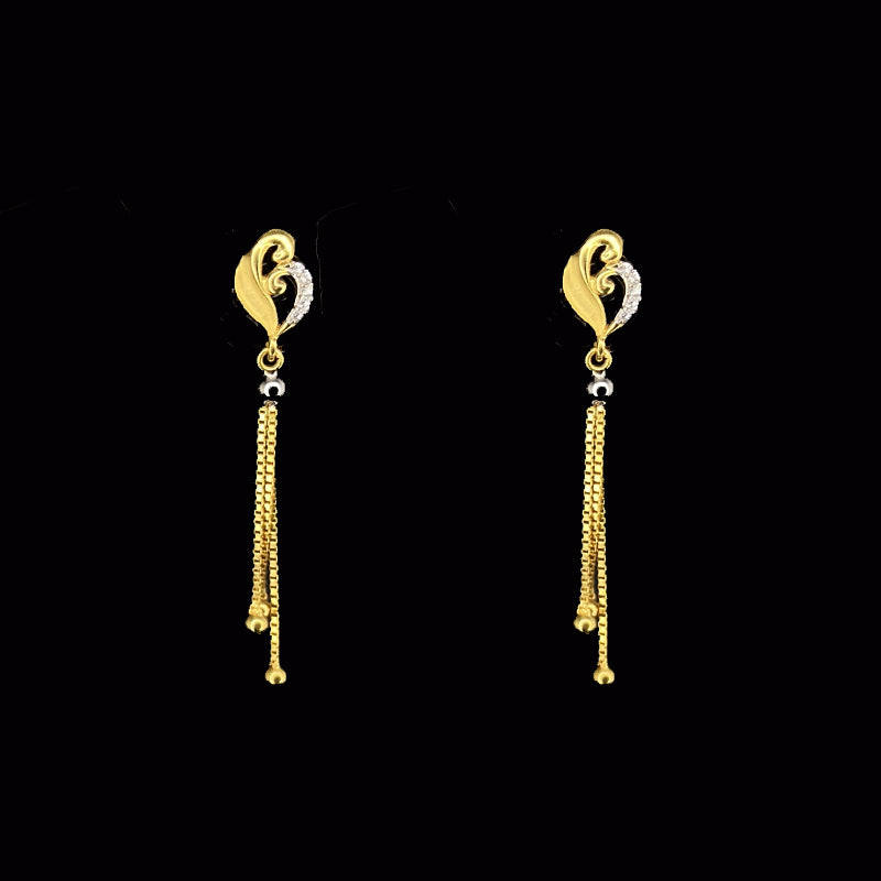Lustrous Traditional Design i 22K Gold earrings