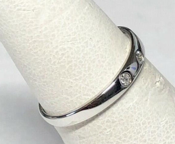 1/10 CT Round Cut Diamond 925 Sterling Silver Women Anniversary Band Ring