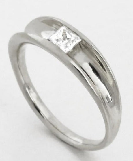 1 CT Princess Cut Diamond 925 Sterling Silver Unique Engagement Solitaire Ring