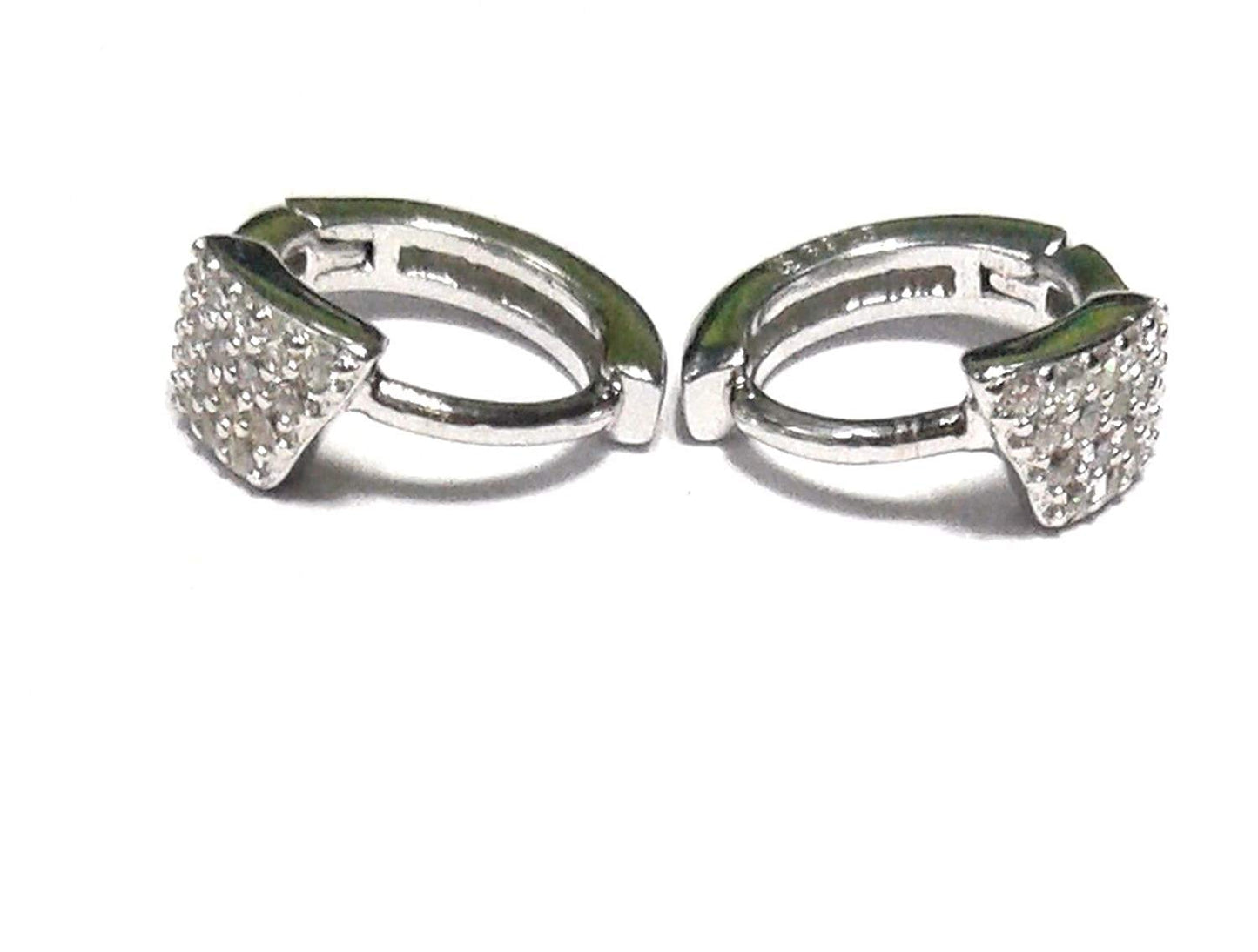 atjewels Round Cut White 925 Sterling Silver Hoop Earrings For Girl's and Women's For MOTHER'S DAY SPECIAL OFFER - atjewels.in