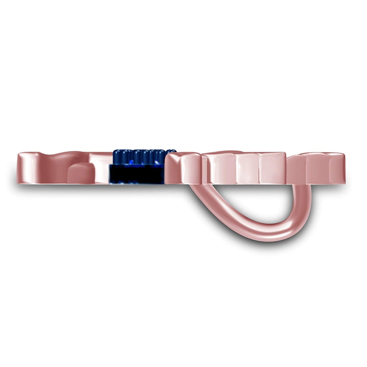 atjewels Fashionable Rose Over .925 Silver Angel Wing Girl Pendant W/ Blue Sapphire For Women's MOTHER'S DAY SPECIAL OFFER - atjewels.in